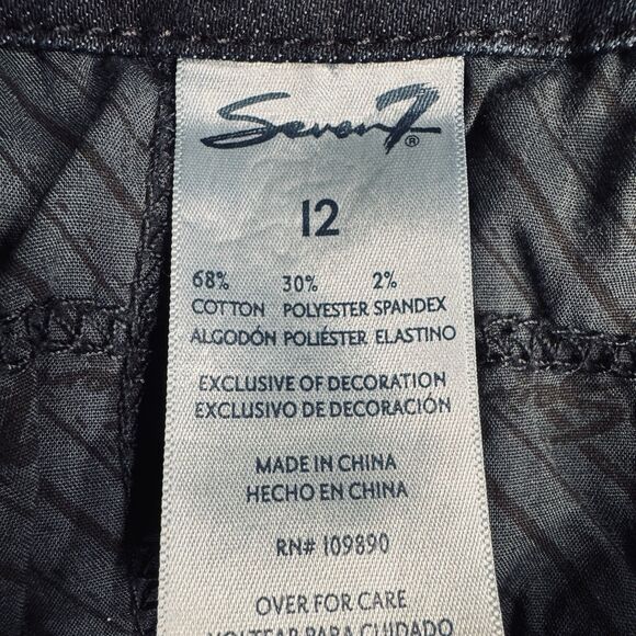 Seven7 Tummyless High Rise Skinny Jeans 12 (33x28.5) Blue Stretch Denim Womens - Picture 6 of 10